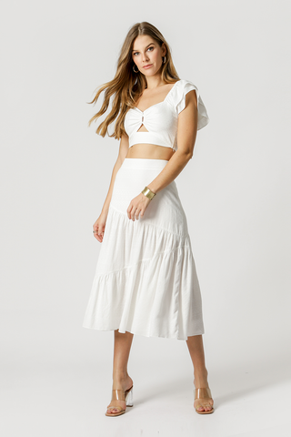 Blusa Com Detalhe No Decote - OFF WHITE