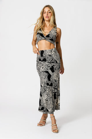Top Twist Estampado - PRETO 84836