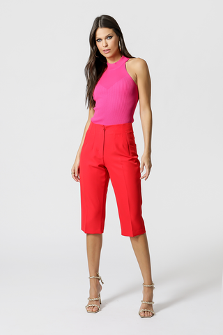 Pantalones capri a medida - ROJO