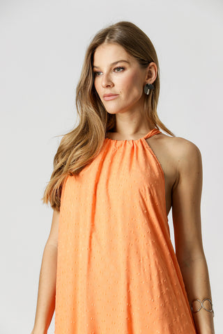 Vestido corto con volantes - SALMAO