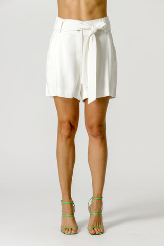 Shorts Cinto Faixa - OFF WHITE
