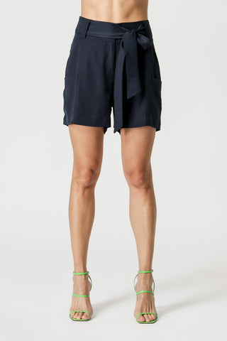 Shorts Cinto Faixa - MARINHO