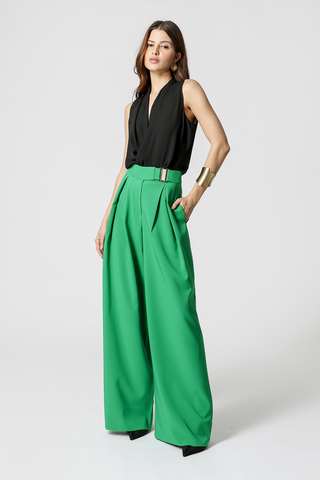 Pantalones anchos de sastre con hebilla - BANDEIRA