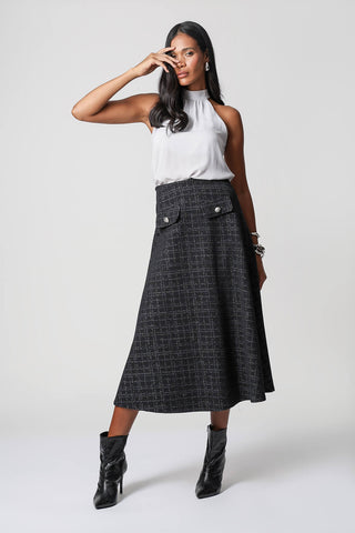 Blusa con cuello y ligeros fruncidos - GRIS 1