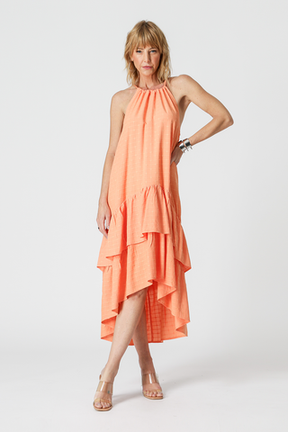 Vestido Com Babados - SALMAO