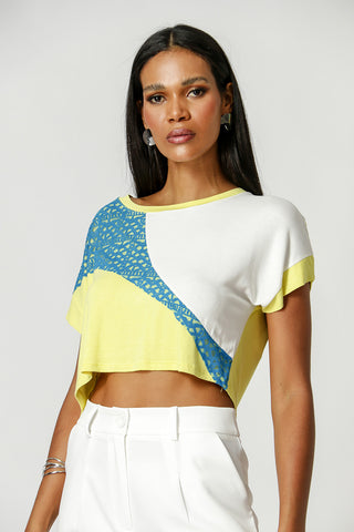 Blusa Cropped Copa - AMARELO 6