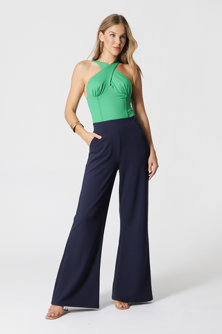 Calça De Malha Pantalona - MARINHO