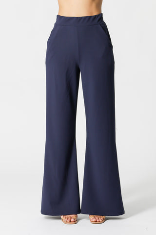 Calça De Malha Pantalona - MARINHO