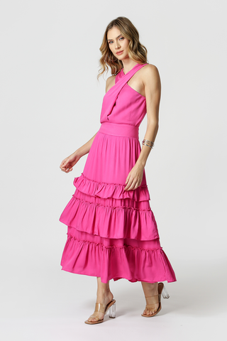 Falda con volantes y elástico - ROSA