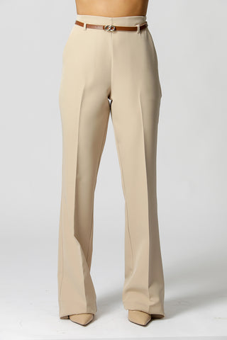 Pantalón recto de sastre con cinturón - ARENA