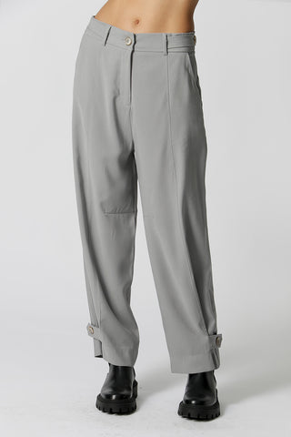Calça Com Lapela - CINZA