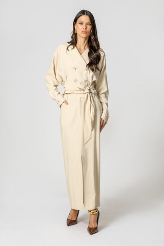 Gabardina corta con rayas - RAW