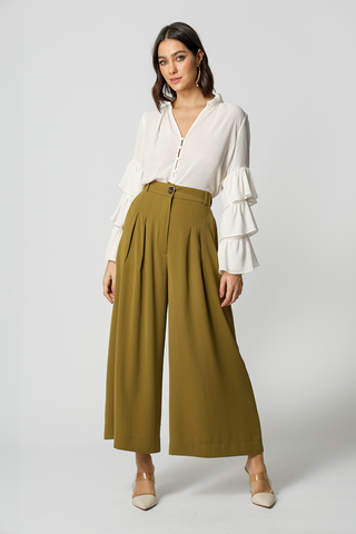 Pantalones Pantacourt - OLIVE ESC