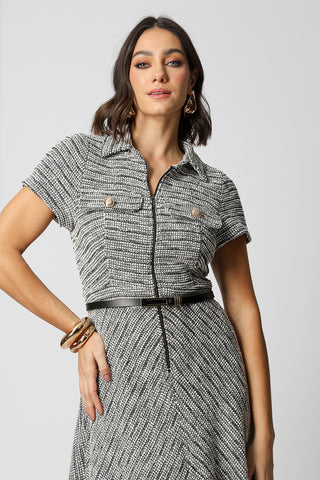 Vestido Tweed - CINZA 90164