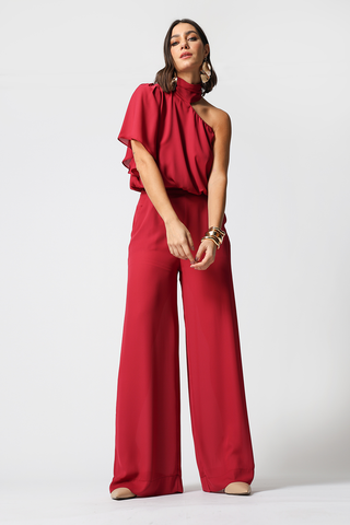 Pantalones anchos con bolsillo para cuchillo - VINO