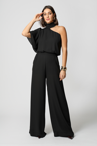 Pantalones anchos con bolsillo para cuchillo - NEGRO