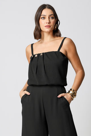 Blusa globo corta - NEGRA
