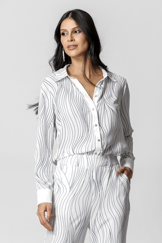 Camisa clásica estampada - OFF WHITE 6058