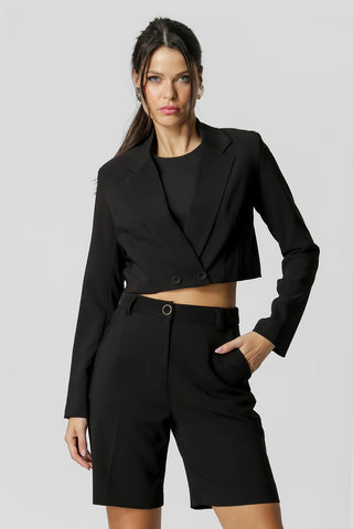 Blazer corto - NEGRO
