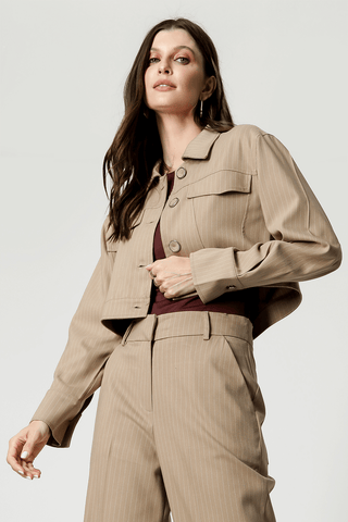 Chaqueta corta de rayas - FENDI 90147