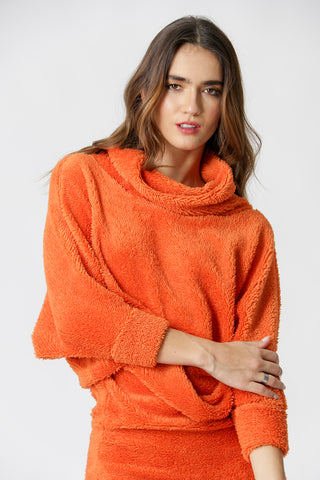 Vestido con mangas de murciélago - NARANJA