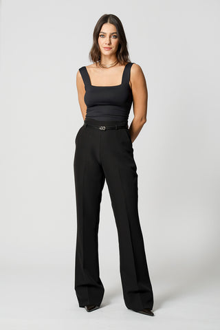 Top corto con tirantes anchos - NEGRO 1