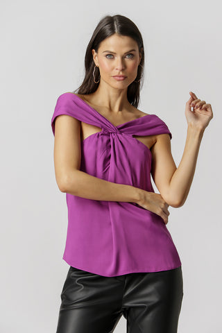 Blusa con Volantes - FUCSIA