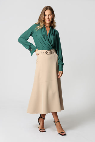 Blusa con Botón Dorado - GARRAFA ESC