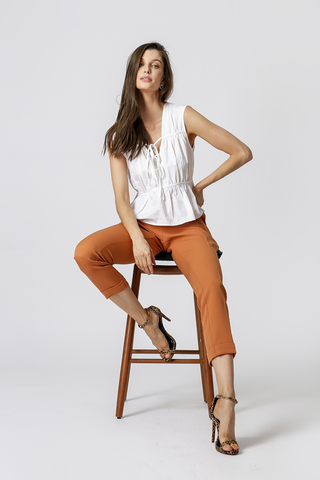 Blusa fruncida - BLANCA
