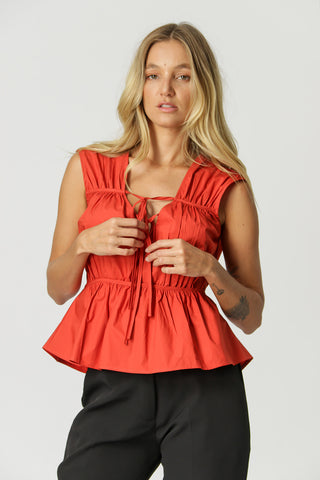 Blusa fruncida - TELHA