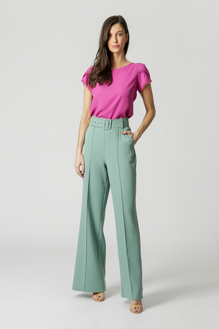 Blusa con mangas tulipán - FUCSIA