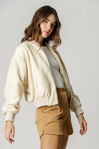 Chaqueta bomber - BEIGE