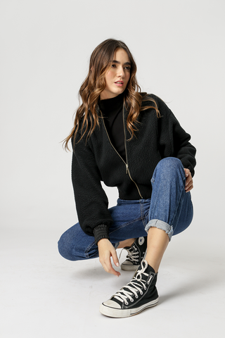 Chaqueta bomber - NEGRA