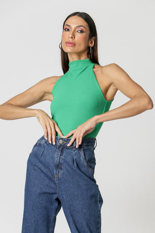 Blusa sin mangas de cuello alto - FLAG