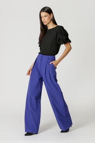 Blusa De Manga Com Volume - PRETO