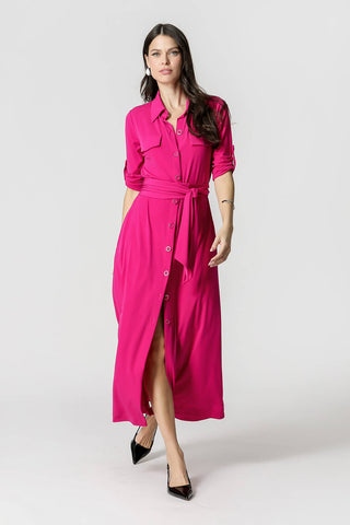 Chemise Com Lapela - MAGENTA