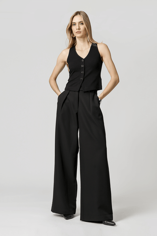 Blusa Colete Com Botões - PRETO