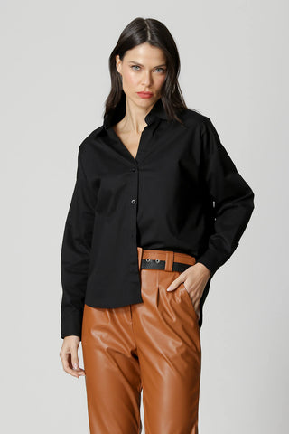 Camisa con lazo - NEGRA