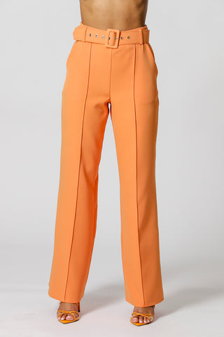 Calça Pantalona Cintura Alta - LARANJA 2