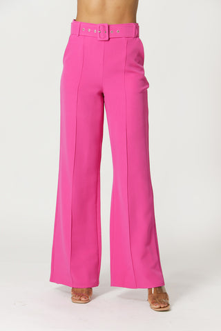 Calça Pantalona Cintura Alta - FUCSIA