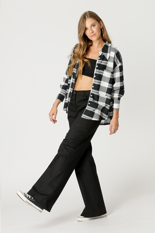 Camisa a cuadros - NEGRA 90134