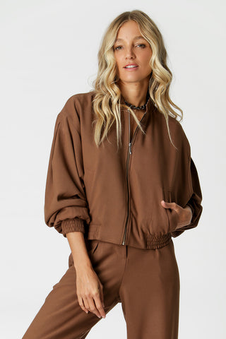 Chaqueta Bomber - CHOCOLATE