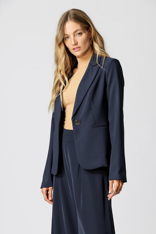 Blazer básico con corte clásico - AZUL MARINO 1