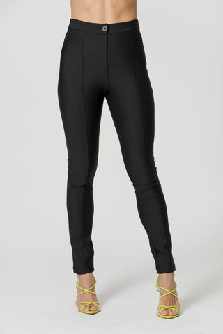 Pantalones ajustados con bolsillo - NEGRO 2