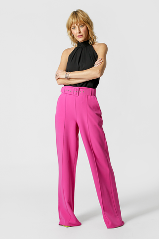 Blusa con cuello plisado - NEGRA