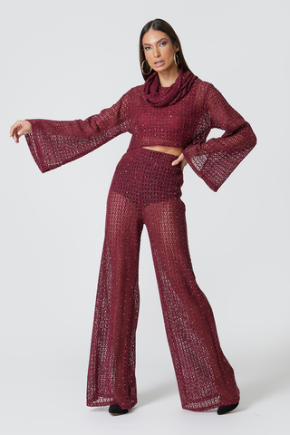 Pantalones de pierna ancha - GRAPE