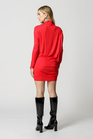 Vestido Amplo Manga Longa com Recorte - MELANCIA 1